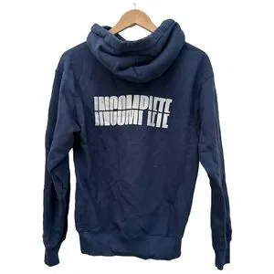 SEVENTEEN IN-COMPLETE HOODIE Navy 2021 ONLINE CONCERT INCOMPLETE Used sz  Large